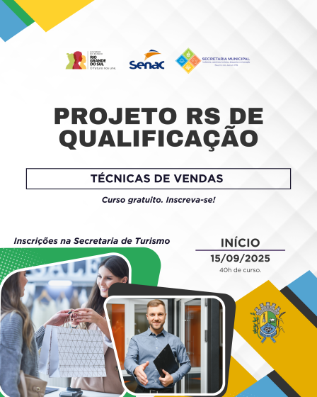 Inscrições abertas para curso de qualificação profissional gratuito!