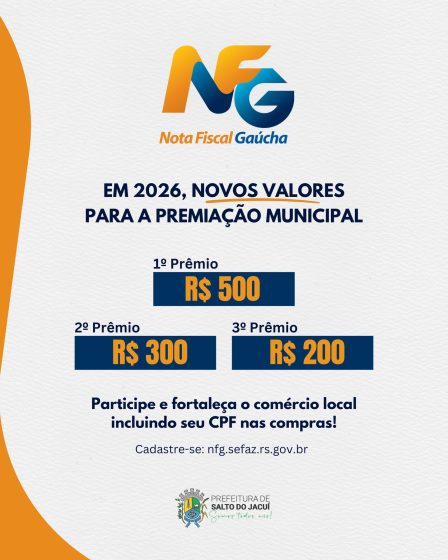 Novos Valores no Nota Fiscal Gaúcho
