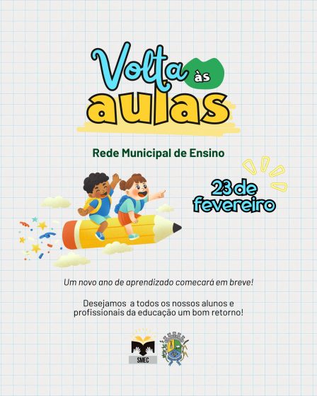 Volta as Aulas 2026 nas Escolas Municipais