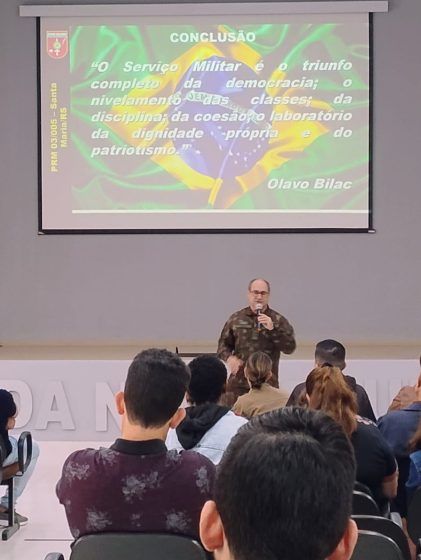 A Secretaria da Junta Militar de Salto do Jacuí/RS participou do Simpósio 2026 em Santa Maria