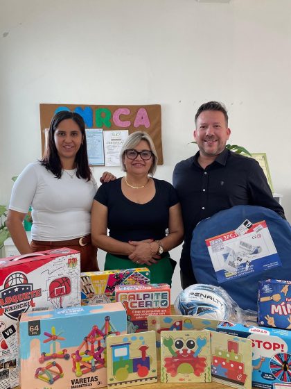 Brinquedos pedagógicos adquiridos através do COMDICA