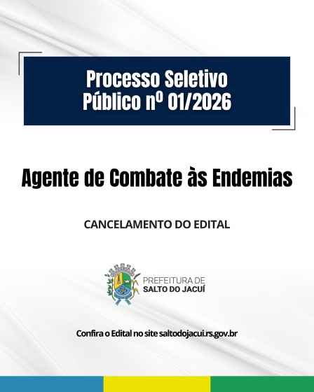 CANCELAMENTO DO PROCESSO SELETIVO PÚBLICO N.º 01/2026