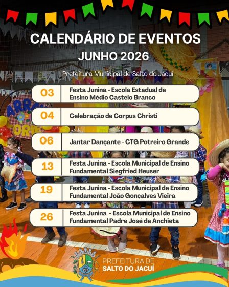 Calendário de Eventos de Junho de 2026